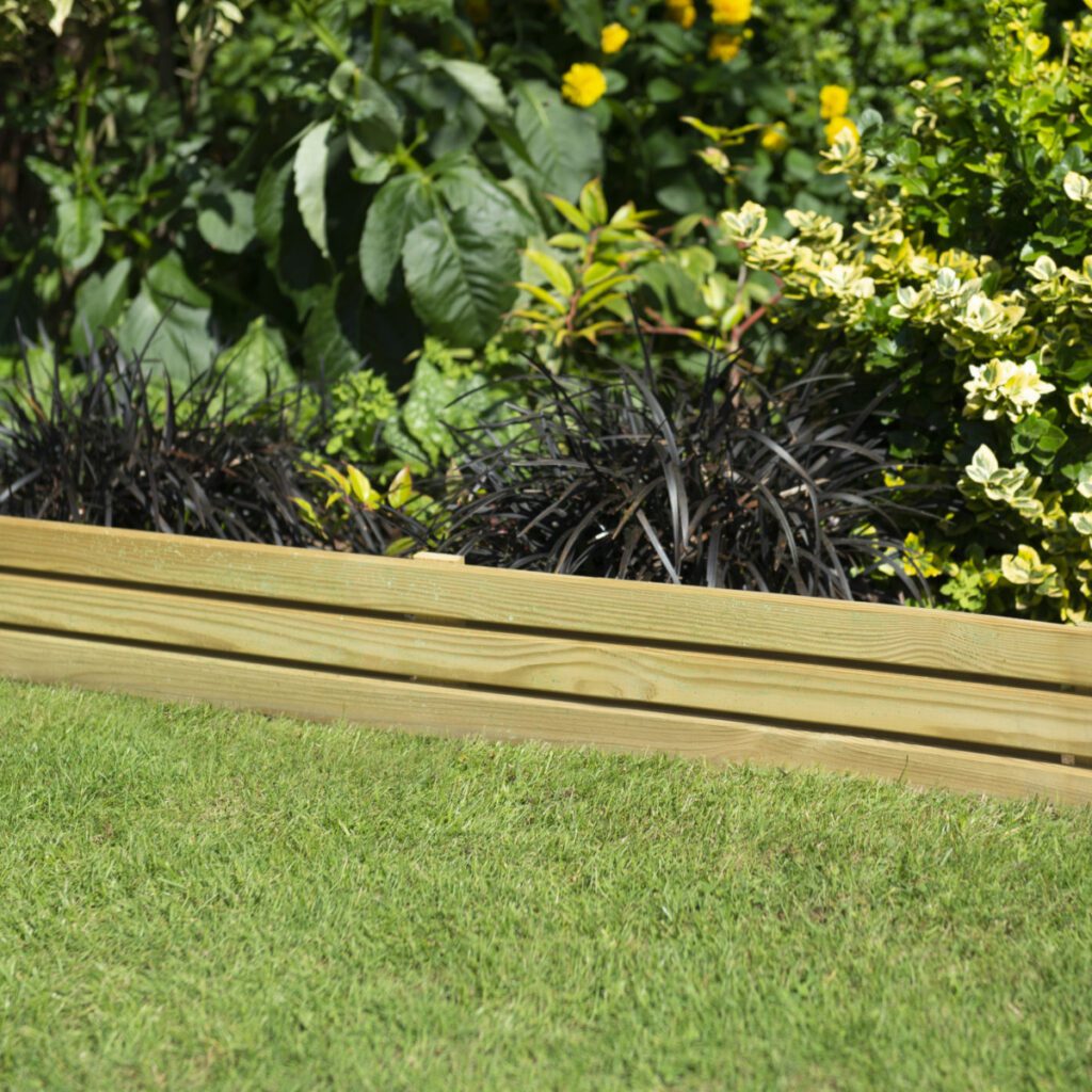 Forest Garden Slatted Lawn Edging 120cm – Pack of 4 5013053183236 2